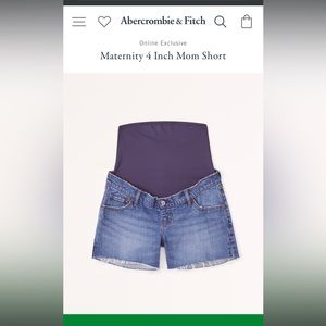Abercrombie Maternity 4 inch Jean Mom Short (30, 10, dark)